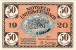 Notgeld DE 50 Pf. Unterweissbach , Notgeld 50 Pfennig Schein in kfr. Tieste 7550.05.03 , Thüringen -