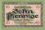 Notgeld DE 10 Pf. Pössneck , Notgeld 10 Pfennig Schein in kfr. Tieste 5695.05.10 , Thüringen o.D. -