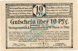 Notgeld DE 10 Pf. Plaue , Notgeld 10 Pfennig Schein in gbr. Tieste 5650.05.01 , Thüringen 1920 -