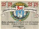 Notgeld DE 25 Pf. Pfarrkirchen , Notgeld 25 Pfennig Schein in kfr. Tieste 5580.10.10 , Bayern o.D. -