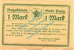 Notgeld DE 1 Mk. Penig , Notgeld 1 Mark Schein in gbr. Tieste 5550.05.01 , Sachsen von 1922 -