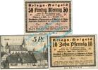 Kleingeld 1914-1922 3 Scheine kpl. Ostheim , Notgeld Set mit 3 Scheinen Kirche in kfr. Tieste 5462.05.50-52 , Thü -