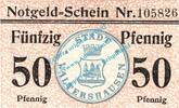 Notgeld DE 50 Pf. Waltershausen , Notgeld 50 Pfennig Schein in kfr. Tieste 7685.110.15 , Thüringen -