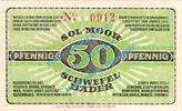 Kleingeld 1914-1922 50 Pf. Bad Oldesloe , Notgeld 50 Pfennig Schein in kfr. Tieste 5375.05.10 , Schleswig -