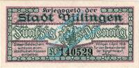 Notgeld DE 50 Pf. Villingen , Notgeld 50 Pfennig Schein in kfr. Tieste 7600.05.05 , Baden von 1918 -