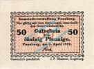 Notgeld DE 50 Pf. Penzberg , Notgeld 50 Pfennig Schein in kfr. Tieste 5560.05.12 Bayern von 1917 -