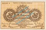 Inflation 1923 DE 50 Mia. -MUSTER- Dresden , Notgeld 50 Milliarden -MUSTER- Schein in kfr. Bühn 1310.. Sachsen 1923 -