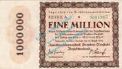 Inflation DE 1 Mio. Mk. Dresden , Notgeld 1 Million Mark Schein in gbr. Keller 1121.a , Sachsen 1923 -