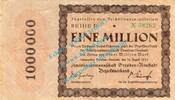 Inflation DE 1 Mio. Mk. Dresden , Notgeld 1 Million Mark -grau- in gbr. Keller 1121.b , Sachsen 1923 -