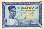 Mali 1.000 Francs Banknote Mali , 1.000 Francs Schein -Farmers- von 22.09.1960 in used - gbr -