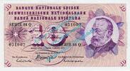 Schweiz - Suisse 10 Franken Banknote Schweiz - Suisse , 10 Franken Schein -G.Keller- von 1973 in unc - kfr -