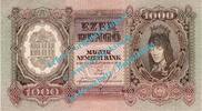 Ungarn - Hungary 1000 Pengo Banknote Ungarn - Hungary , 1.000 Pengo Schein von 1943 in unc , kfr -