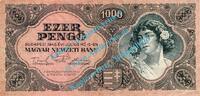 Ungarn - Hungary 1.000 Pengo Banknote Ungarn - Hungary , 1.000 Pengo Schein von 1945 in L-cir , L-gbr -