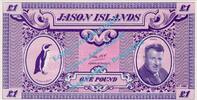 Jason Island - Falkland 1 Pound Banknote Jason Island - Falkland , 1 Pound Schein -Len Hill- ND 1979 in unc - kf -