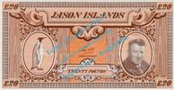 Jason Island - Falkland 20 Pounds Banknote Jason Island - Falkland , 20 Pounds Schein -Len Hill- ND 1979 in unc - -