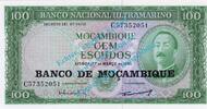 Mosambik - Mozambique 100 Escudos Banknote Mosambik - Mozambique , 100 Escudos Schein ND 1976 in unc - kfr -