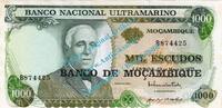 Mosambik - Mozambique 1.000 Escudos Banknote Mosambik - Mozambique , 1.000 Escudos Schein ND 1976 in unc , kfr -