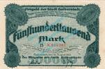 Inflation DE 500.000 Mk. Halberstadt , Banknote 500.000 Mark Schein in kfr. Keller 2082.c , Sachsen 1923 -
