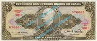 Brasilien - Brazil 5 Cruzeiros Banknote Brasilien - Brazil , 5 Cruzeiros Schein von 1963 in unc - kfr -