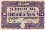Inflation DE 20 Mia. Mk. Hannover , Notgeld 20 Milliarden Mark Schein in gbr. Keller 2148.e , NDS 1923 -