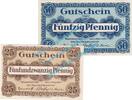 Kleingeld 1914-1922 2 Scheine kpl. Hannover, Notgeld Set mit 2 Scheinen in kfr. Tieste 2795.30.25-26 , NDS von 1920 -