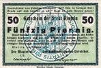 Notgeld DE 50 Pf. Rinteln , Notgeld 50 Pfennig Schein in unc. Tieste 6075.05.18 , Hessen von 1918 -