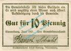 Notgeld DE 10 Pf. Vienenburg , Notgeld 10 Pfennig Schein in kfr. M-G 1361.1.c , Niedersachsen 1921 -