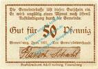 Notgeld DE 50 Pf. Vienenburg , Notgeld 50 Pfennig Schein in kfr. M-G 1361.1.k , Niedersachsen 1921 -