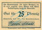 Notgeld DE 25 Pf. Vienenburg , Notgeld 25 Pfennig Schein in kfr. M-G 1361.1.j , Niedersachsen 1921 -