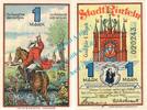 Serienscheine DE 1 Mk. -Sign- Rinteln , Notgeld 1 Mark Schein in kfr. M-G 1125.1.b , Hessen 1920 Seriennotgeld -