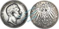 Preussen 3 Mk. Silbersmünze Preussen , 3 Mark Stück -Wilhelm II- von 1909 A , J.103 -0587- -