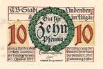 Notgeld DE 10 Pf. -Fehldruck- Lindenberg , 10 Pfennig --FEHLDRUCK-- A in kfr-unc , Ti.4115.... Bayern 1918 -