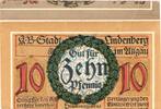 Kleingeld 1914-1922 10 Pf. -Fehldruck- Lindenberg , 10 Pfennig --FEHLDRUCK-- G in kfr-unc , Ti.4115.... Bayern 1918 -