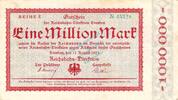 Inflation 1923 DE 1 Mio. Mk. Dresden , Banknote 1 Million Mark Schein in gbr. Bühn 1197.2.a , Sachsen 1923 -