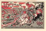 Serienscheine DE 50 Pf. -Rs. rot- Braunschweig , Notgeld 1,60 Mark Schein in unc-kfr. M-G 156.3 , NDS von 1921 -