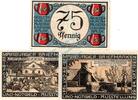 Serienscheine DE 3 Scheine kpl. Marburg , Notgeld Set mit 3 Scheinen unc-kfr. M-G 867.1 , Hessen 1921 Seriennotg -