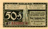 Serienscheine DE 50 Pf. -Überdruckt- Suderode , Notgeld 50 Pfennig --Überstempelt-- unc-kfr. M-G 1292.1.c , SA 1921 -