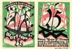 Notgeld DE 25 Pf. -Fehldruck- Worpswede , Notgeld 25 Pfennig -Fehlfarbe- unc-kfr. M-G 1454.1.b , Niedersachsen -