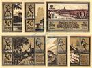 Serienscheine DE 6 Scheine kpl. -Bütten- Auma , Notgeld Set --6 x Büttenpapier-- unc-kfr. M-G 55.3 , Thüringen von 1921 -