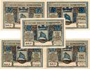 Serienscheine DE 5 Scheine kpl. -Konto A- Schneidemühl , Notgeld Set --5 x Konto A-- unc-kfr. M-G 1191.1.b , Posen o.D. -