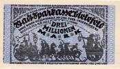 Inflation 1923 DE 3 Mio. Mk. Bielefeld , Banknote 3 Millionen Mark unc-kfr. Keller 415.a , Westfalen von 1923 -
