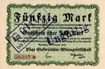 Inflation 1922/23 DE 50 Mk. Chemnitz , Banknote 50 Mark Schein gbr. Müller 785.9 , Sachsen 1922 Inflation -