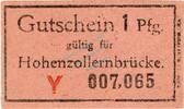 Kleingeld 1914-22 1 Pf. Köln , Notgeld 1 Pfennig -Hohenzollernbrücke- in unc-kfr. Ti.3565.040.10 , RHL -