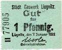 Kleingeld 1914-1922 1 Pf. Liegnitz , Notgeld 1 Pfennig Schein in unc-kfr. Ti.4080.35.10 , Schlesien o.D. V -