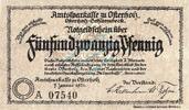 Kleingeld 1914-1922 25 Pf. Osterholz , Notgeld 25 Pfennig Schein -A- unc-kfr. Ti.5450.05.02 , Niedersachsen -