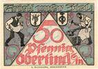 Kleingeld 1914-1922 50 Pf. Oberlind , Notgeld 50 Pfennig -WZ- unc-kfr. Ti.5265.05.25 , Thüringen 1920 Verke -