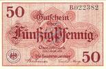 Kleingeld 1914-1922 50 Pf. Osnabrück , Notgeld 50 Pfennig Schein unc-kfr. Ti.5435.05.17 Niedersachsen 1921 -