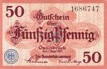 Kleingeld 1914-1922 50 Pf. Osnabrück , Notgeld 50 Pfennig Schein unc-kfr. Ti.5435.05.11 Niedersachsen 1917 -