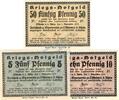 Kleingeld 1914-1922 3 Scheine kpl. Ostheim , Notgeld Set 3 x Rathaus unc-kfr. Ti.5465.05.30-32 , Thüringen 1918 Ver -