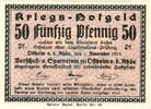 Kleingeld 1914-1922 50 Pf. Ostheim , Notgeld 50 Pfennig -Kirche- unc-kfr. Ti.5465.05.52 , SWE 1918 -